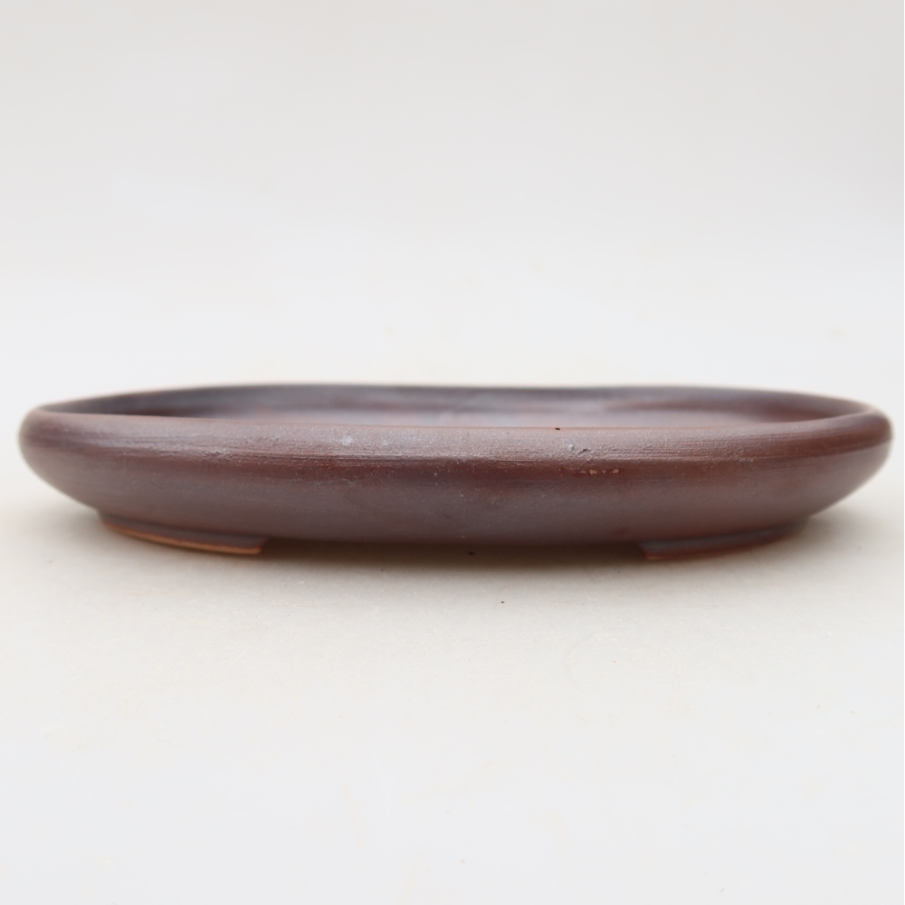 Keramische bonsaischaal 17 x 12 x 2,5 cm, metaalachtige kleur