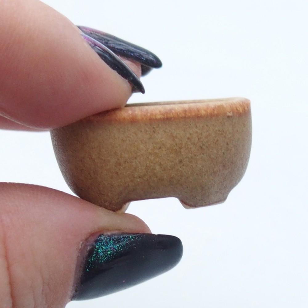 Mini bonsaischaal 2,5 x 2 x 1,5 cm, bruin