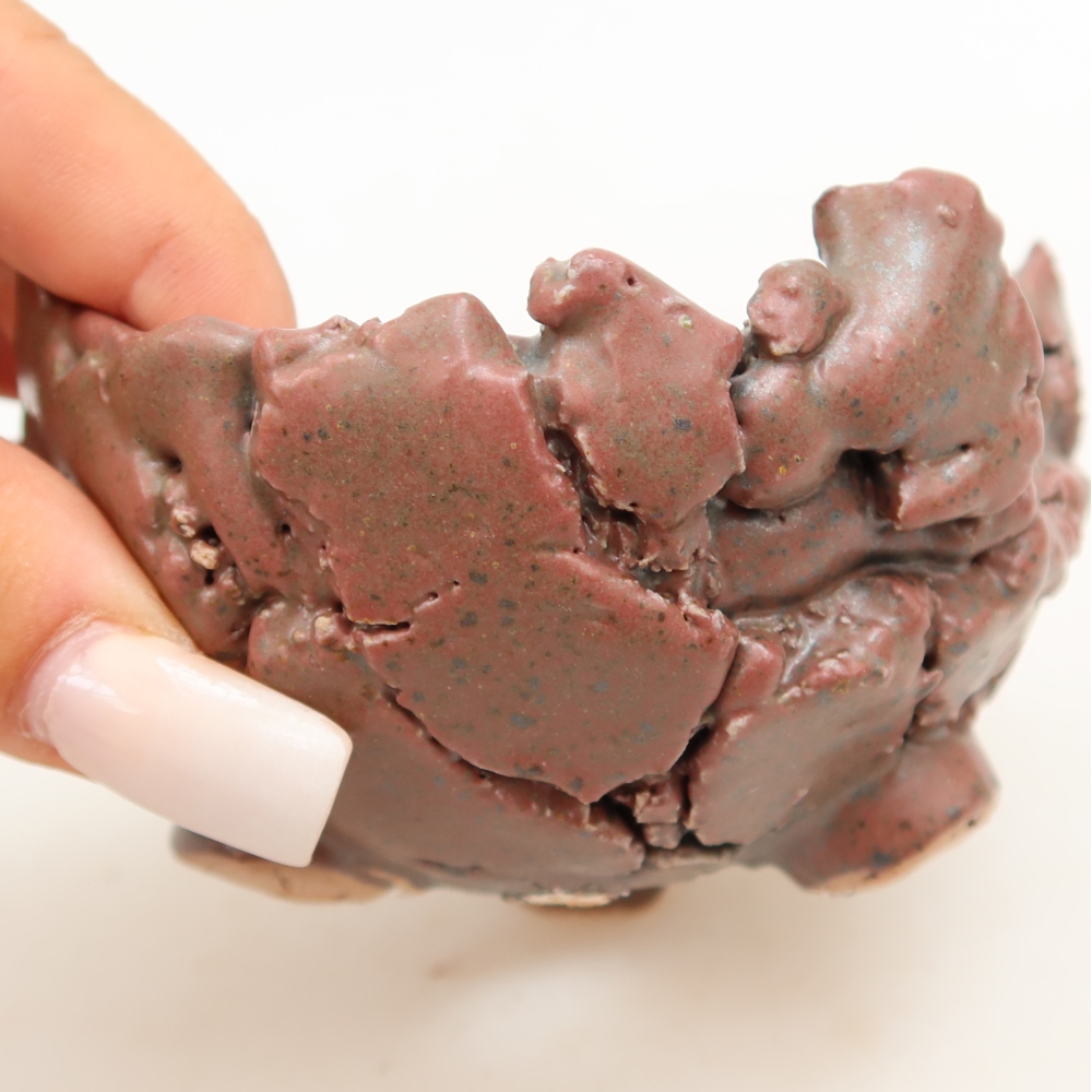 Keramische schaal  9,5 x 9 x 5 cm, kleur: roze
