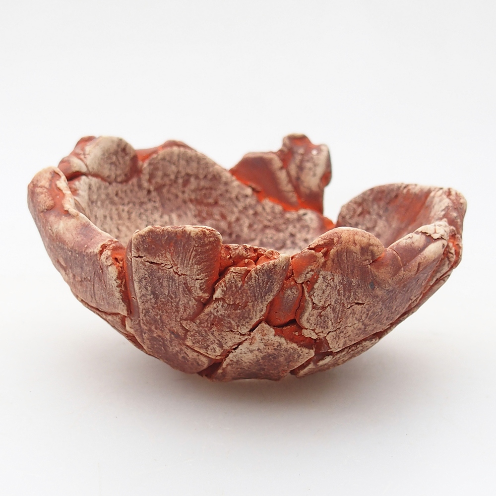 Keramische schaal 9 x 9 x 5 cm , kleur oranje