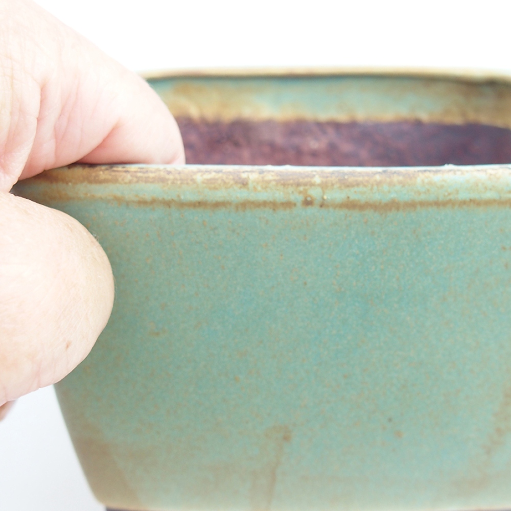 Bonsaischaal van keramiek 10,5 x 10,5 x 7 cm, roze