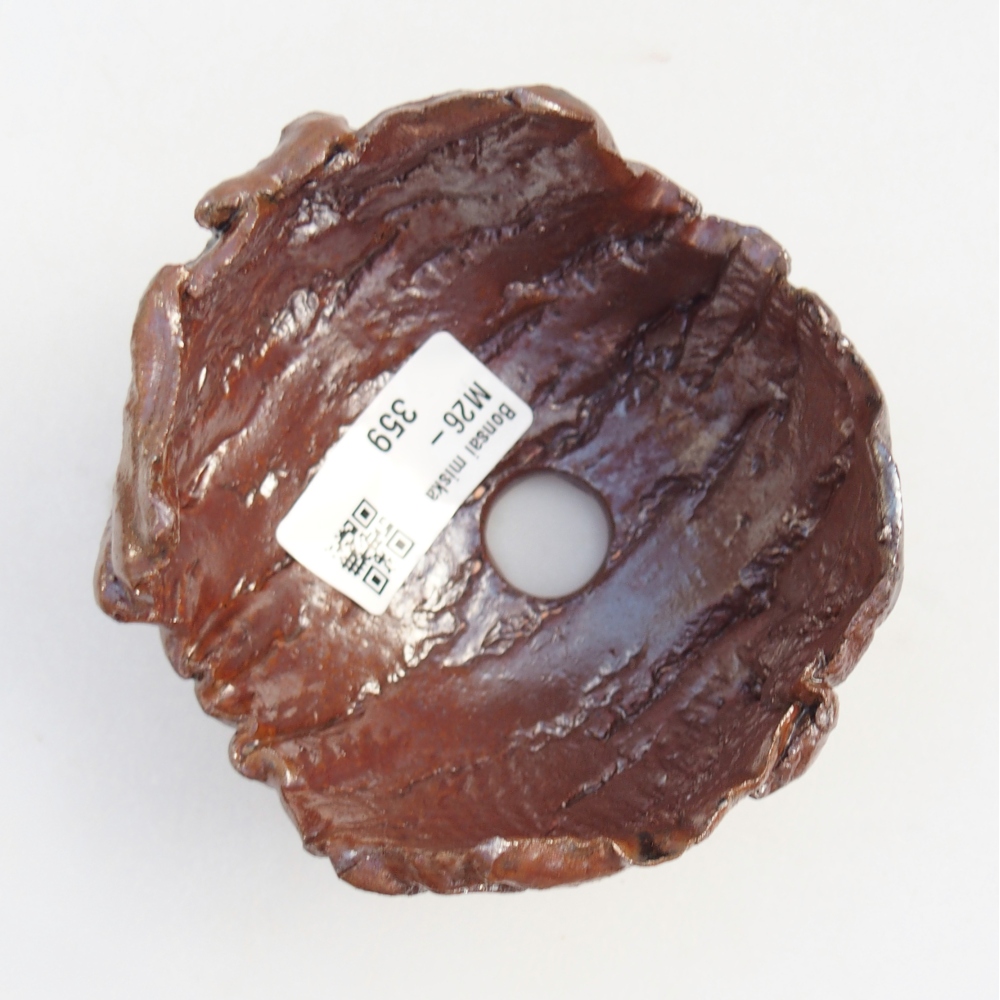 Schelp van keramiek 10 x 10 x 7 cm , kleur bruin