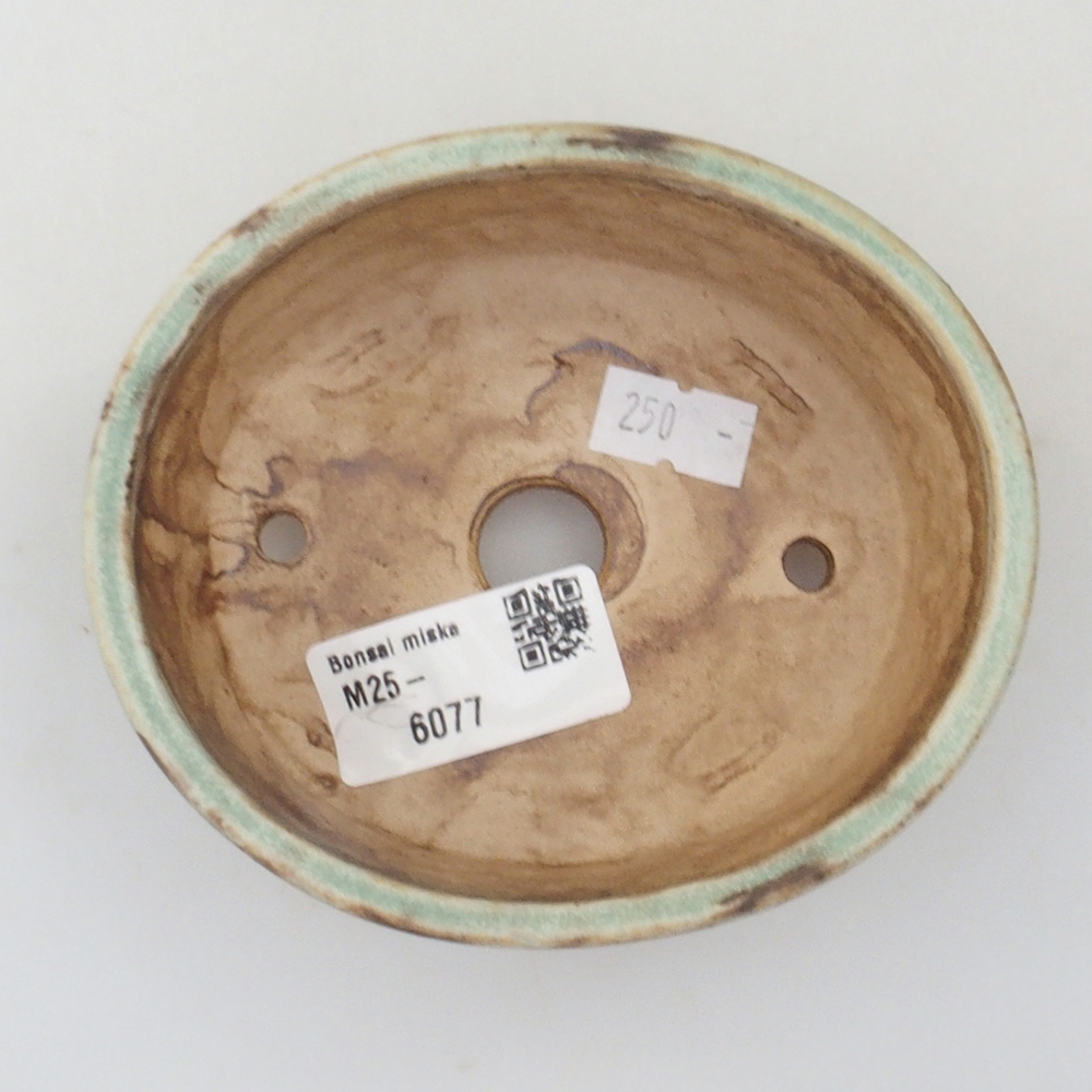 Bonsaischaal van keramiek 10 x 8,5 x 4 cm, bruin