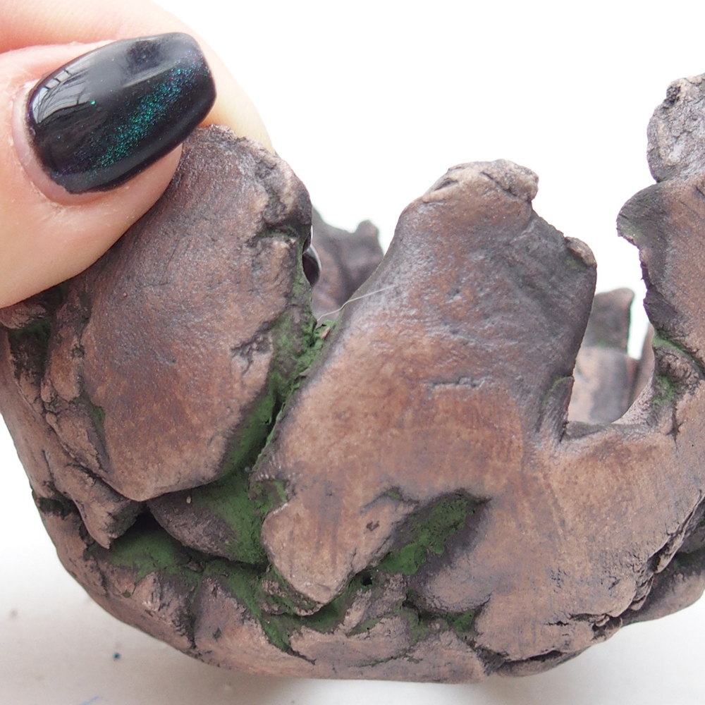 Keramisch Schelp 9,5 x 8,5 x 6 cm , kleur groen