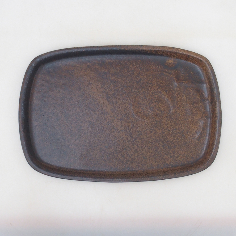 Keramische kom H10 - 34 x 23,5 x 1,5 cm - bruin