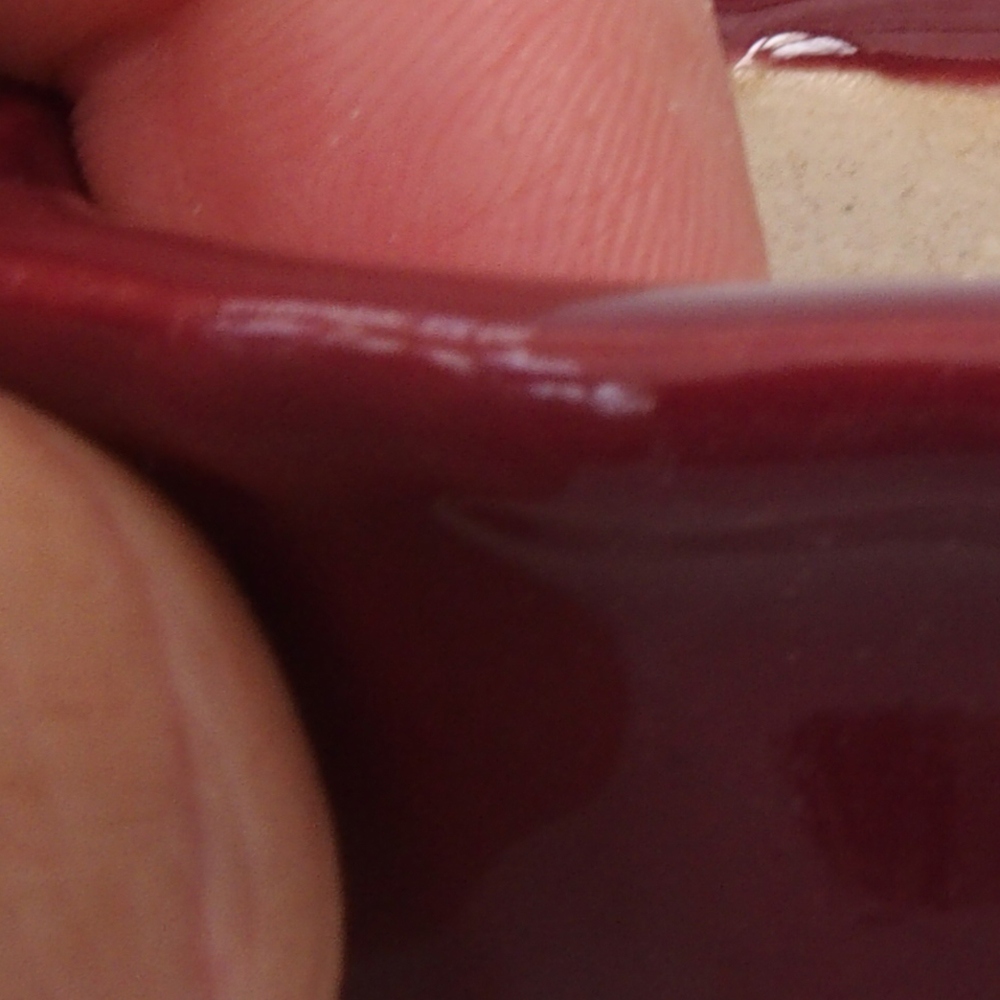 Mini bonsaischaal 5 x 5 x 2,5 cm, kleur bordeauxrood