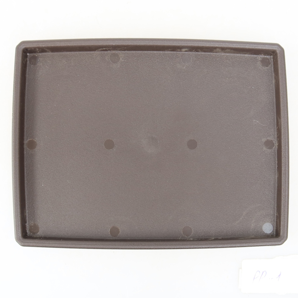 Bonsai-onderpot van PP-1-kunststof - 15 x 11 x 1,2 cm, bruin