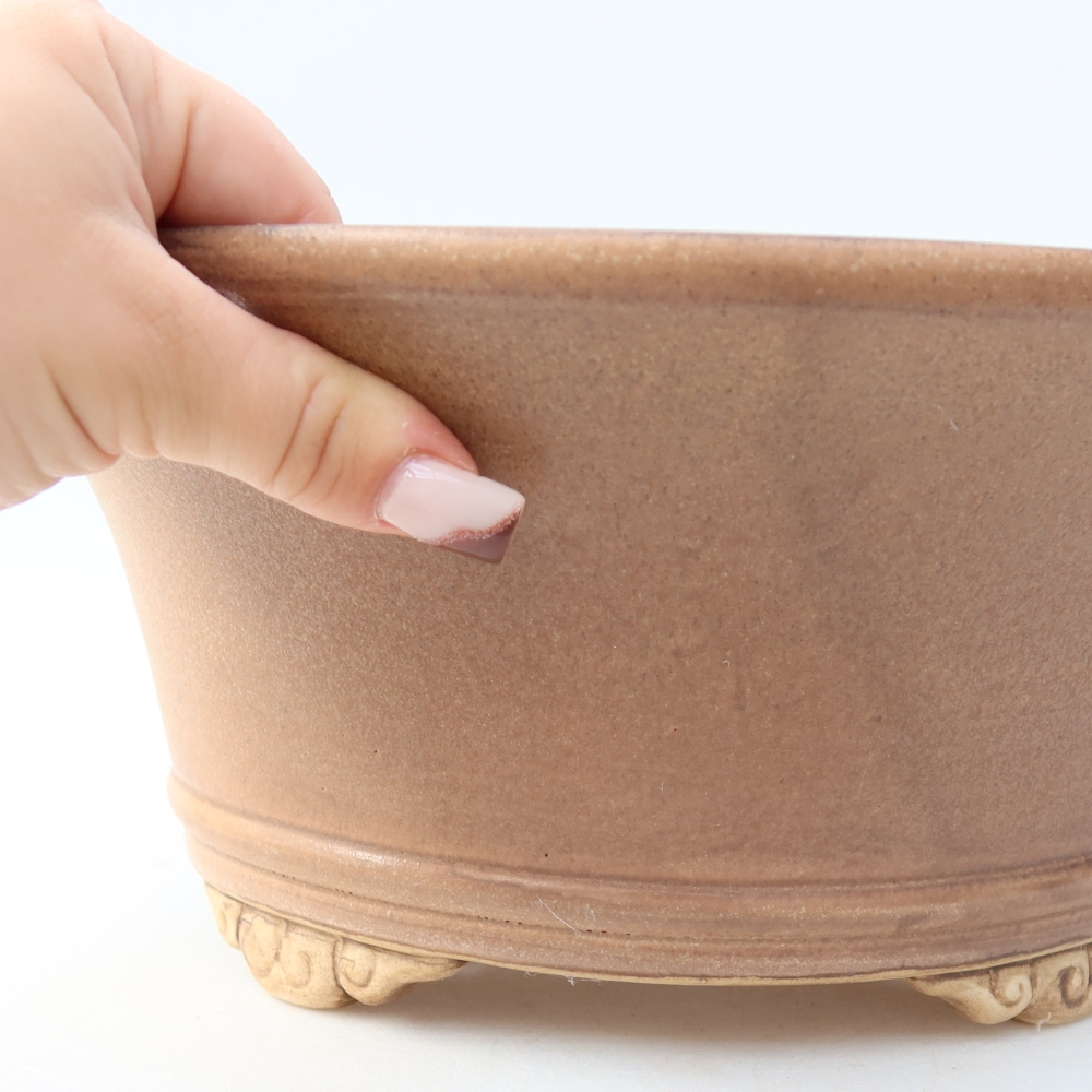 Keramische bonsaipot 29 x 29 x 12,5 cm, kleur: roze
