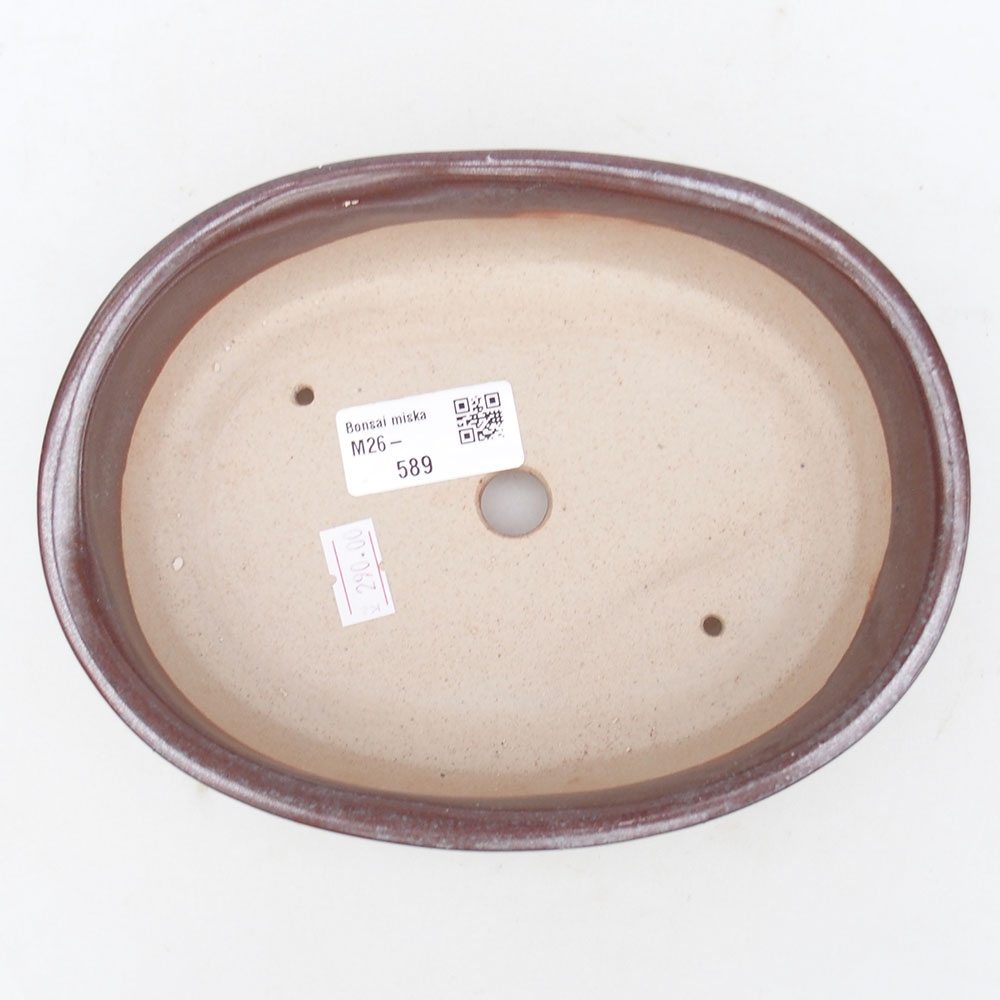Bonsaischaal van keramiek 19 x 14 x 5 cm, bruin
