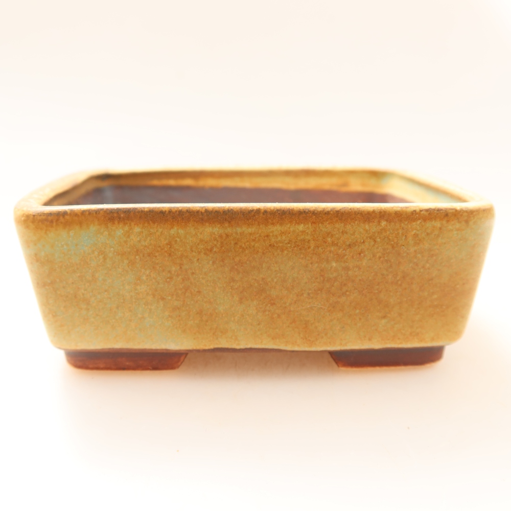 Keramische bonsaipot 10 x 8 x 3,5 cm, kleur groen