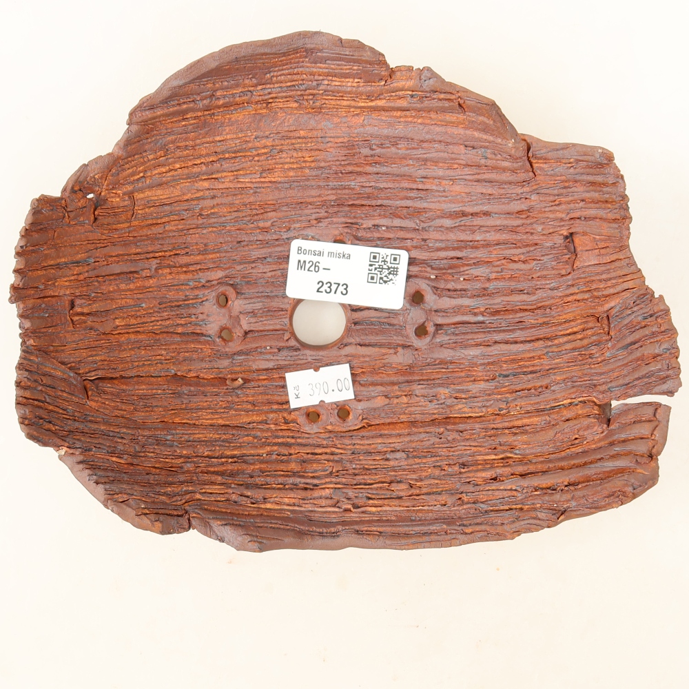 Keramische schaal  20 x 16 x 7 cm, kleur bruin