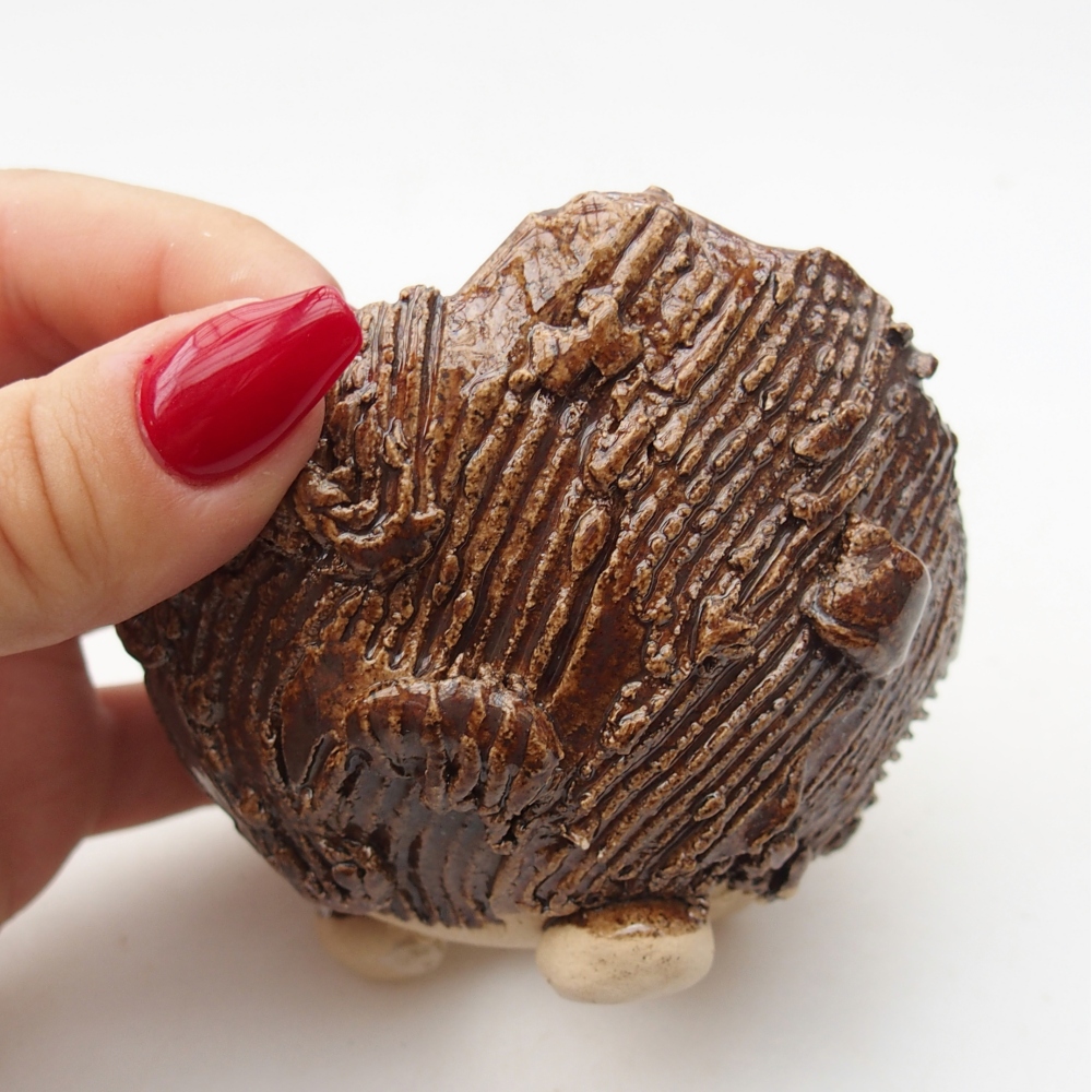 Keramisch Schelp 8,5 x 8,5 x 7 cm , kleur bruin