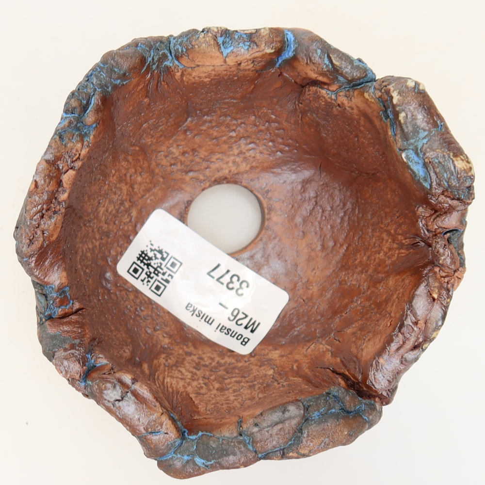 Keramische schelp 9 x 9 x 6 cm , kleur blauw
