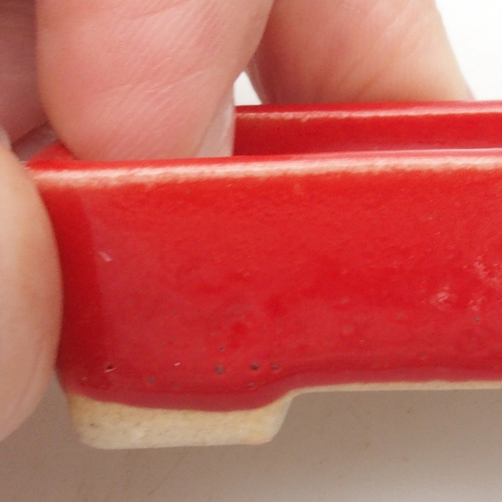 Mini bonsaischaal 5 x 3 x 2 cm, kleur rood