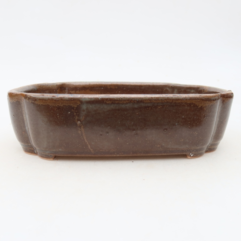 Keramische bonsaipot 16 x 11,5 x 4 cm, kleur: bruin