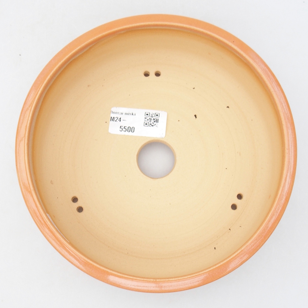 Bonsaischaal van keramiek 17,5 x 17,5 x 5 cm, oranje