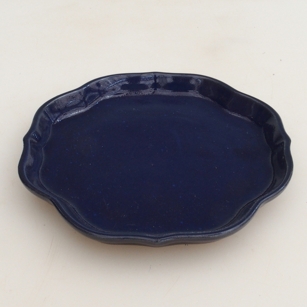 Keramische kom H06 - 14 x 14 x 1,5 cm - blauw