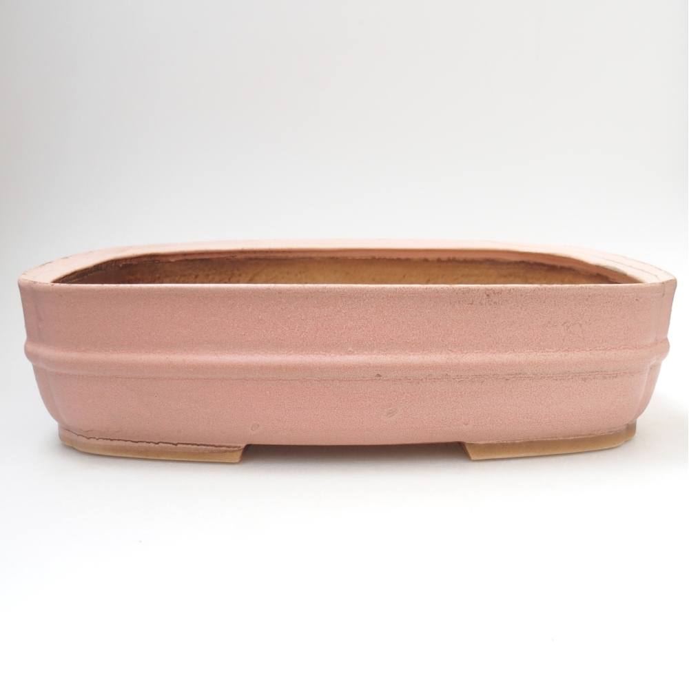 Bonsaischaal van keramiek 29 x 23 x 7 cm, roze