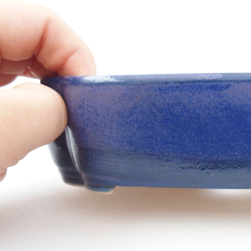 Bonsaischaal van keramiek 22 x 17 x 5 cm, groen