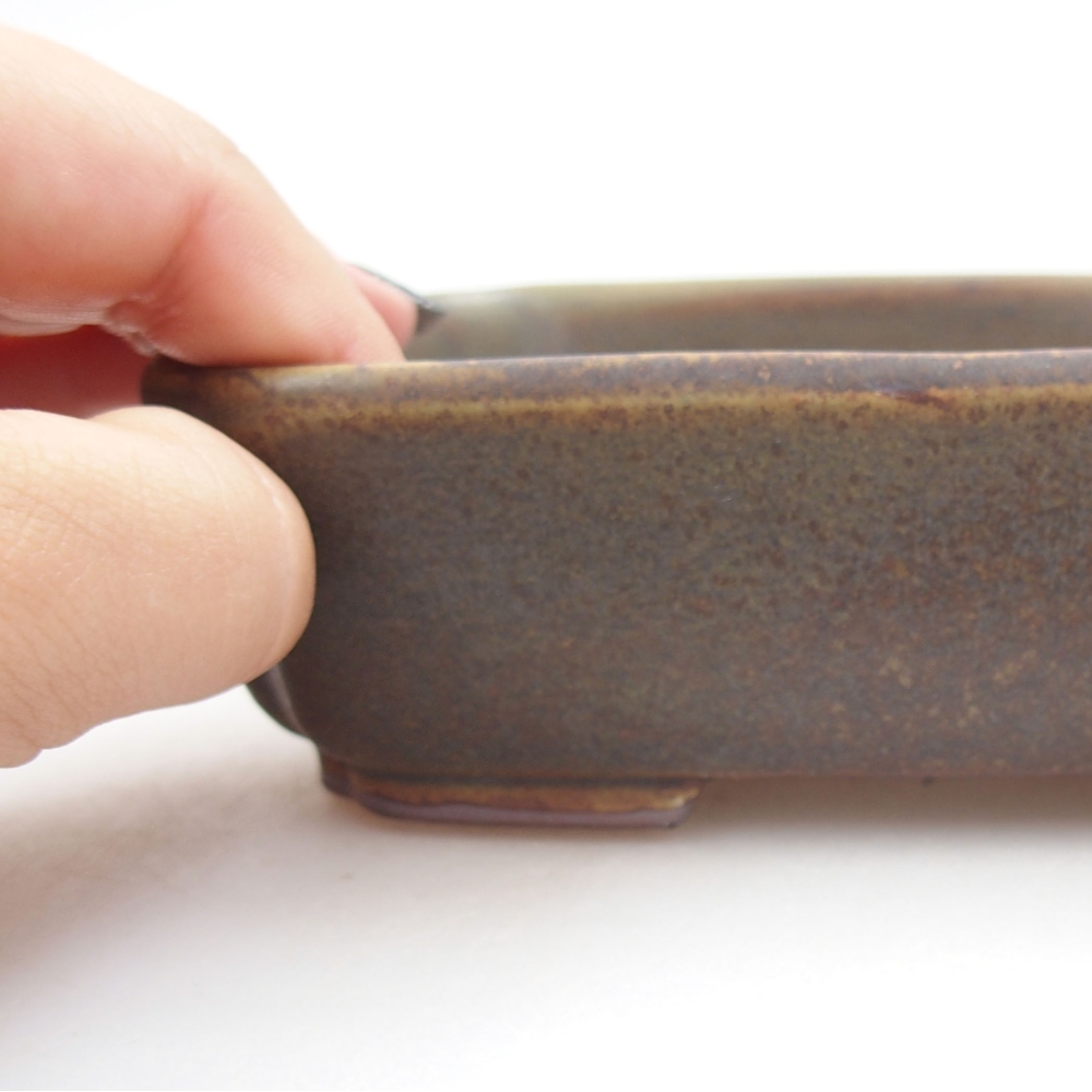 Bonsaischaal van keramiek 22 x 17 x 5 cm, groen