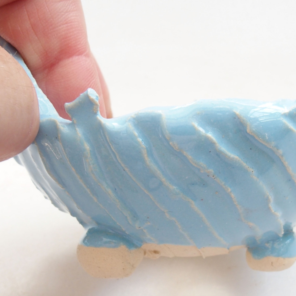 Keramische schaal 7,5 x 7,5x 5 cm , kleur blauw