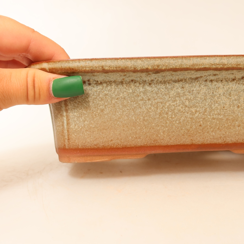 Keramische schaal  20 x 15,5 x 5,5 cm, kleur: beige