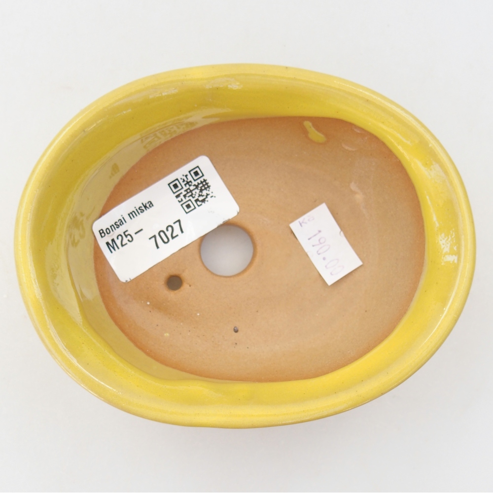 Bonsaischaal van keramiek 26 x 26 x 8 cm, kleur rood