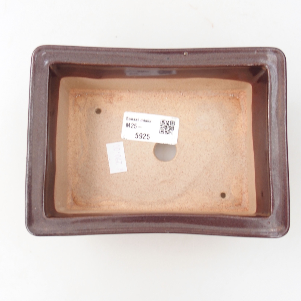 Bonsaischaal van keramiek 22 x 17 x 5 cm, groen