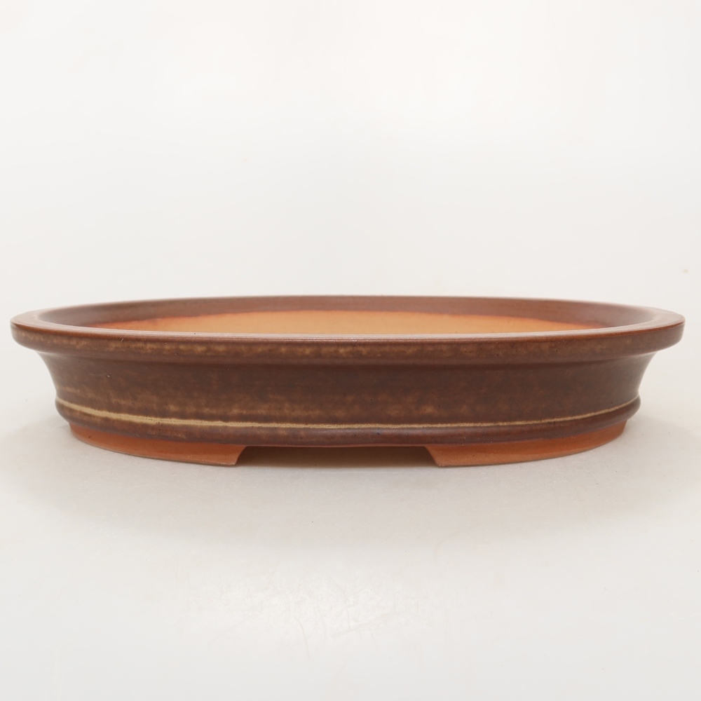 Keramische schaal  21 x 15 x 4 cm, kleur bruin