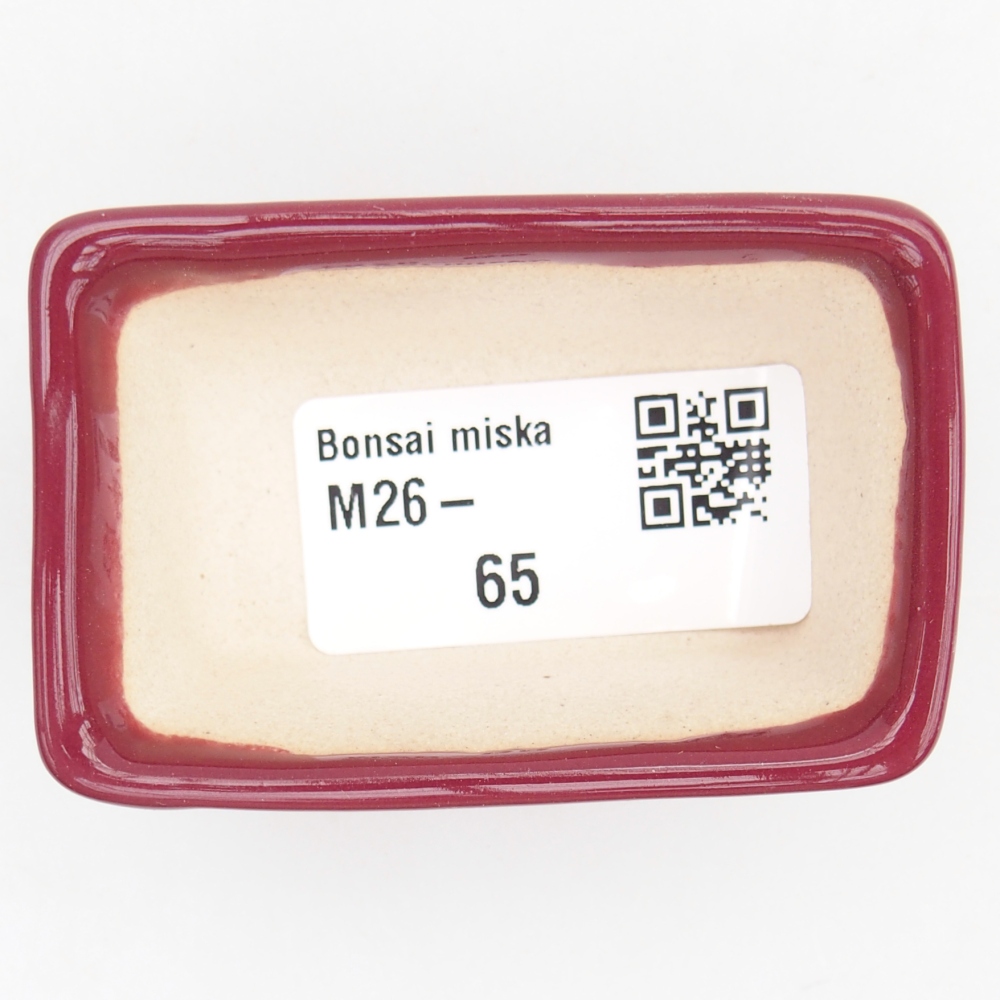 Mini bonsaischaal 6,5 x 4 x 2,5 cm, bordeauxrood