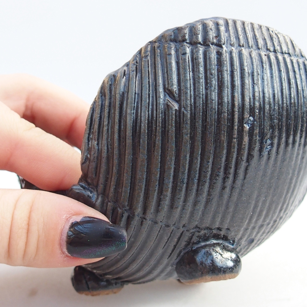 Keramisch Schelp 10,5 x 9,5 x 6,5 cm , kleur blauw