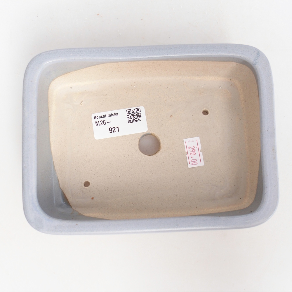 Bonsaischaal van keramiek 16,5 x 12 x 5,5 cm, kleur blauw