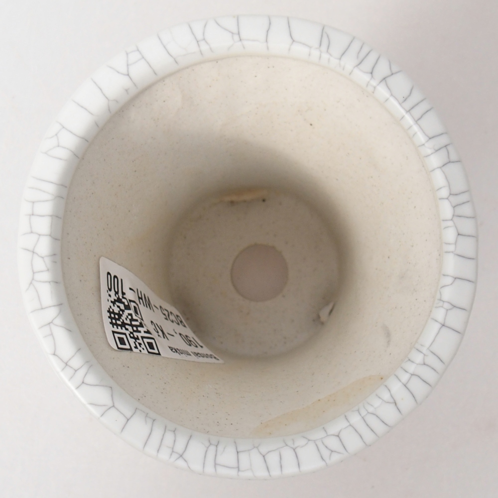 Bonsaischaal van keramiek 9 x 9 x 8 cm, raku kleur