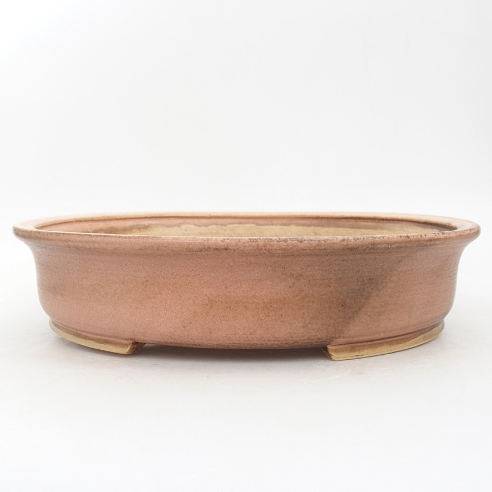 Bonsaischaal van keramiek 26 x 23,5 x 6 cm, roze
