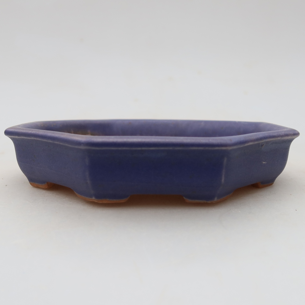 Keramische bonsaischaal 11,5 x 11,5 x 2,5 cm, kleur paars