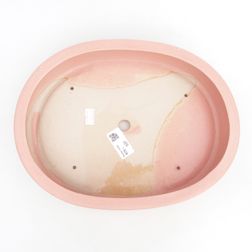 Bonsaischaal van keramiek 27 x 21 x 5 cm, roze