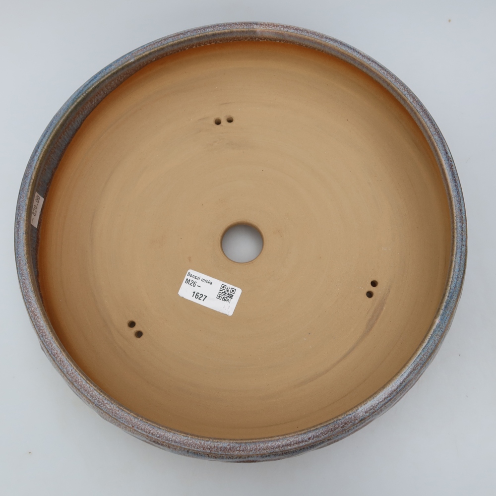 Keramische bonsaischaal 27,5 x 27,5 x 7 cm, kleur: blauw