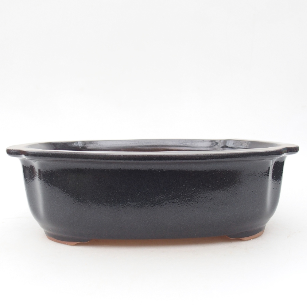 Bonsaischaal van keramiek 25 x 21 x 7,5 cm, grijs