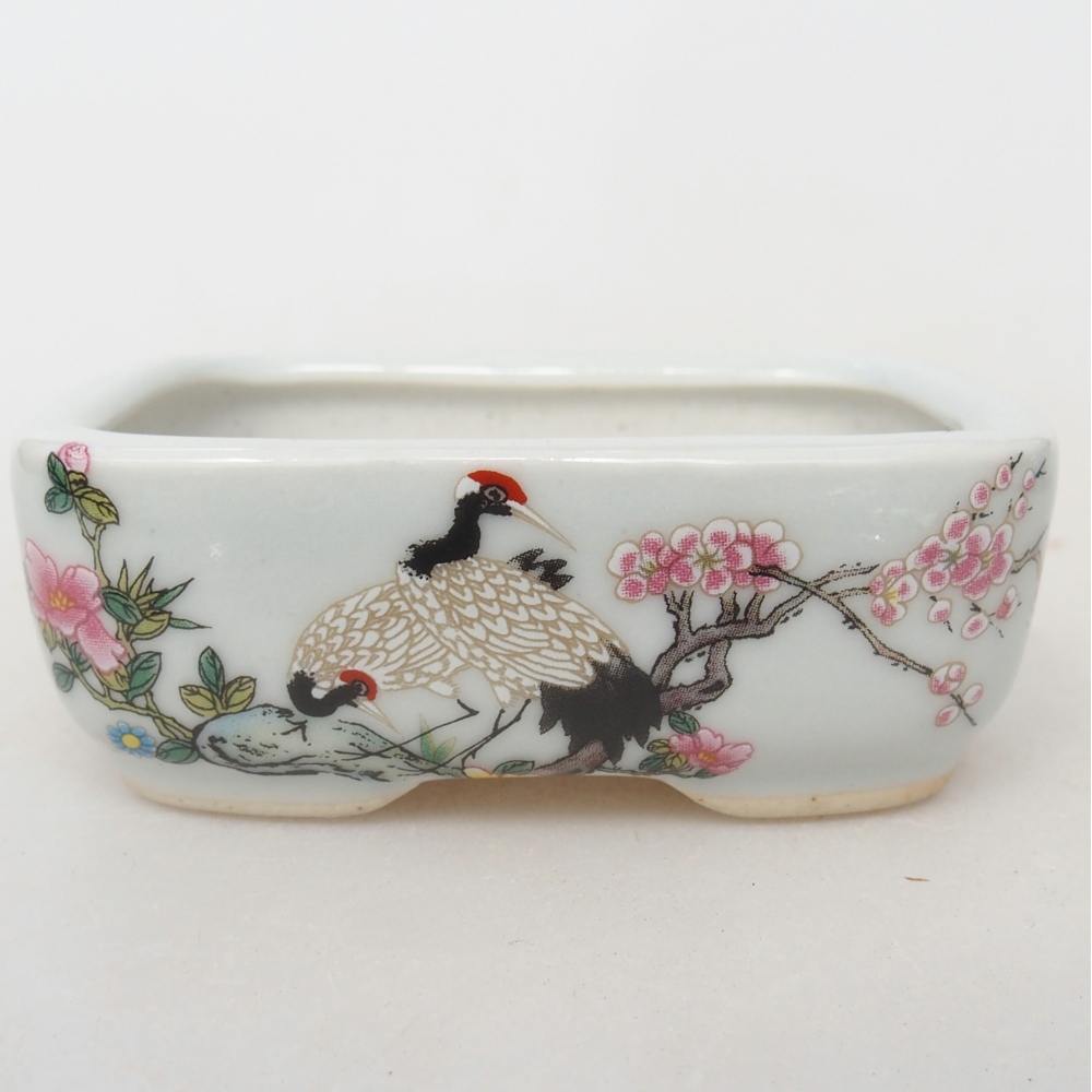 Mini bonsaischaal 8 x 6 x 3 cm, wit