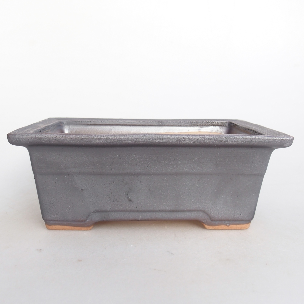 Bonsaischaal van keramiek 26 x 26 x 8 cm, kleur rood