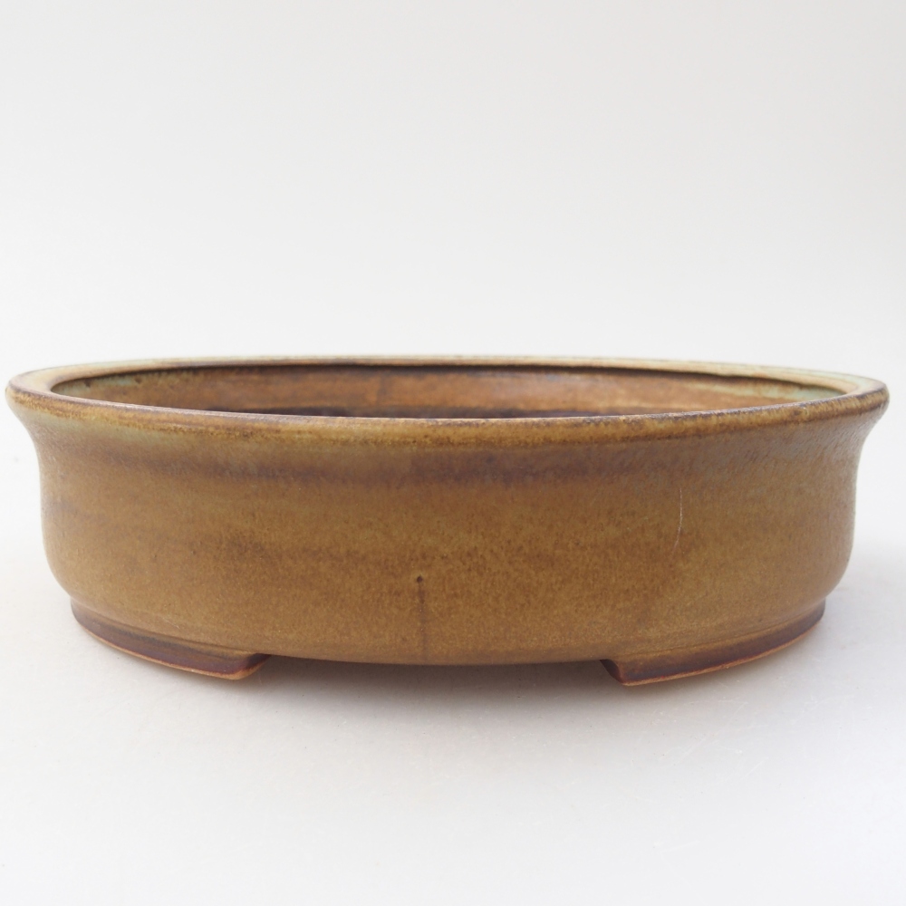 Bonsaischaal van keramiek 17,5 x 16 x 4,5 cm, groen