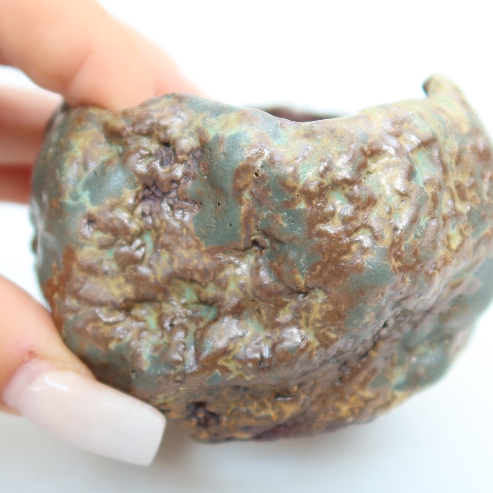 Keramische schaal  7 x 6,5 x 5,5 cm, kleur groen
