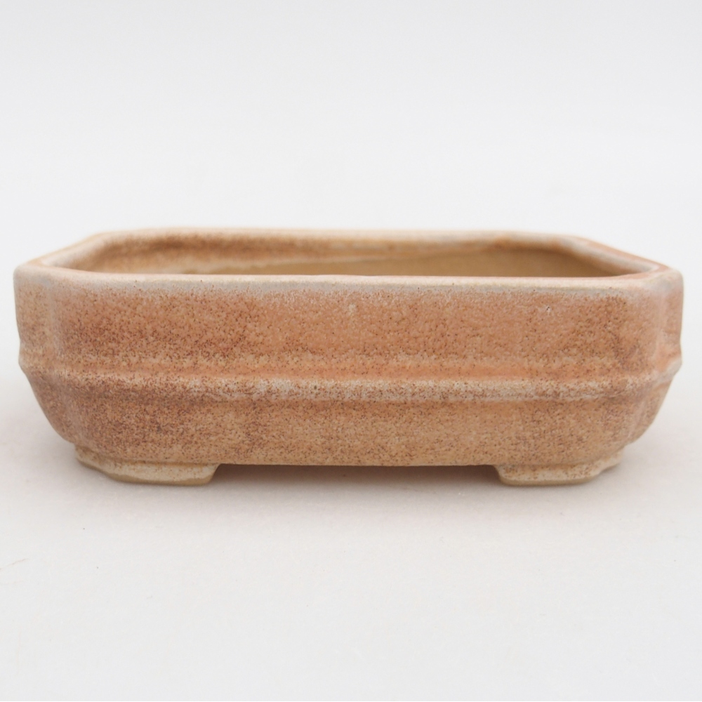 Bonsaischaal van keramiek 26 x 26 x 8 cm, kleur rood