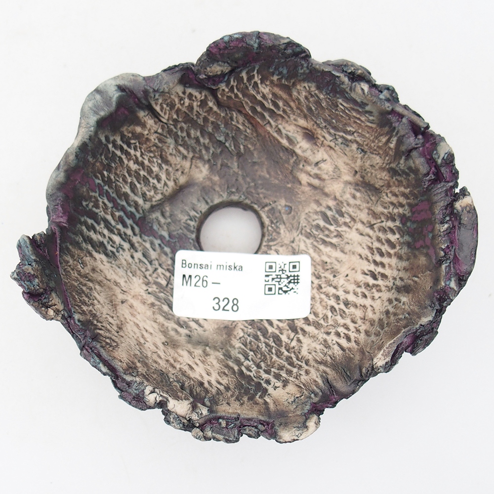 Keramische schelp 11 x 10 x 6 cm , kleur paars