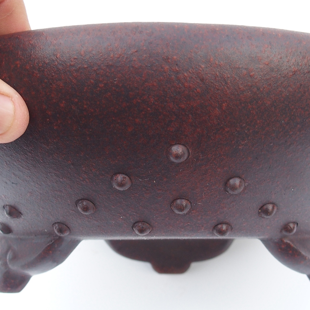 Kom 29 x 29 x 9,5 cm bruinrood