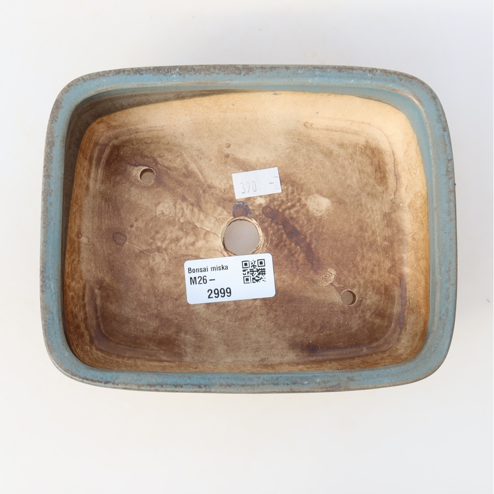 Keramische bonsaipot 17 x 13,5 x 4,5 cm, kleur blauw