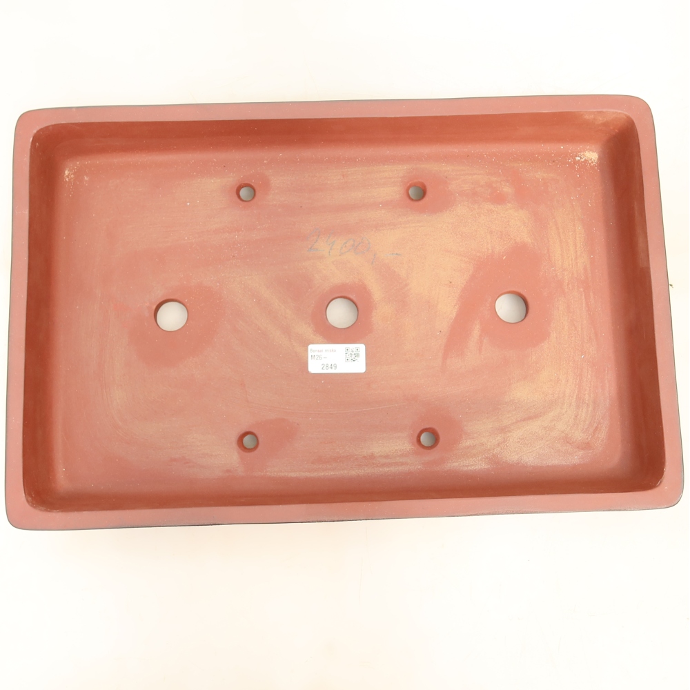 Keramische schaal  45 x 29 x 6,5 cm, kleur baksteenrood – ALLEEN AFHALEN of transport per pallet