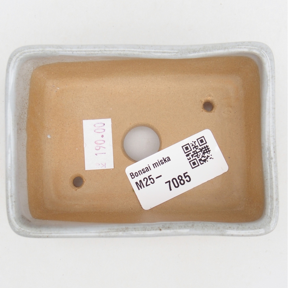 Bonsaischaal van keramiek 26 x 26 x 8 cm, kleur rood