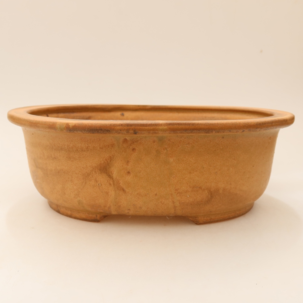 Bonsaischaal van keramiek 23 x 19 x 7 cm, bruin
