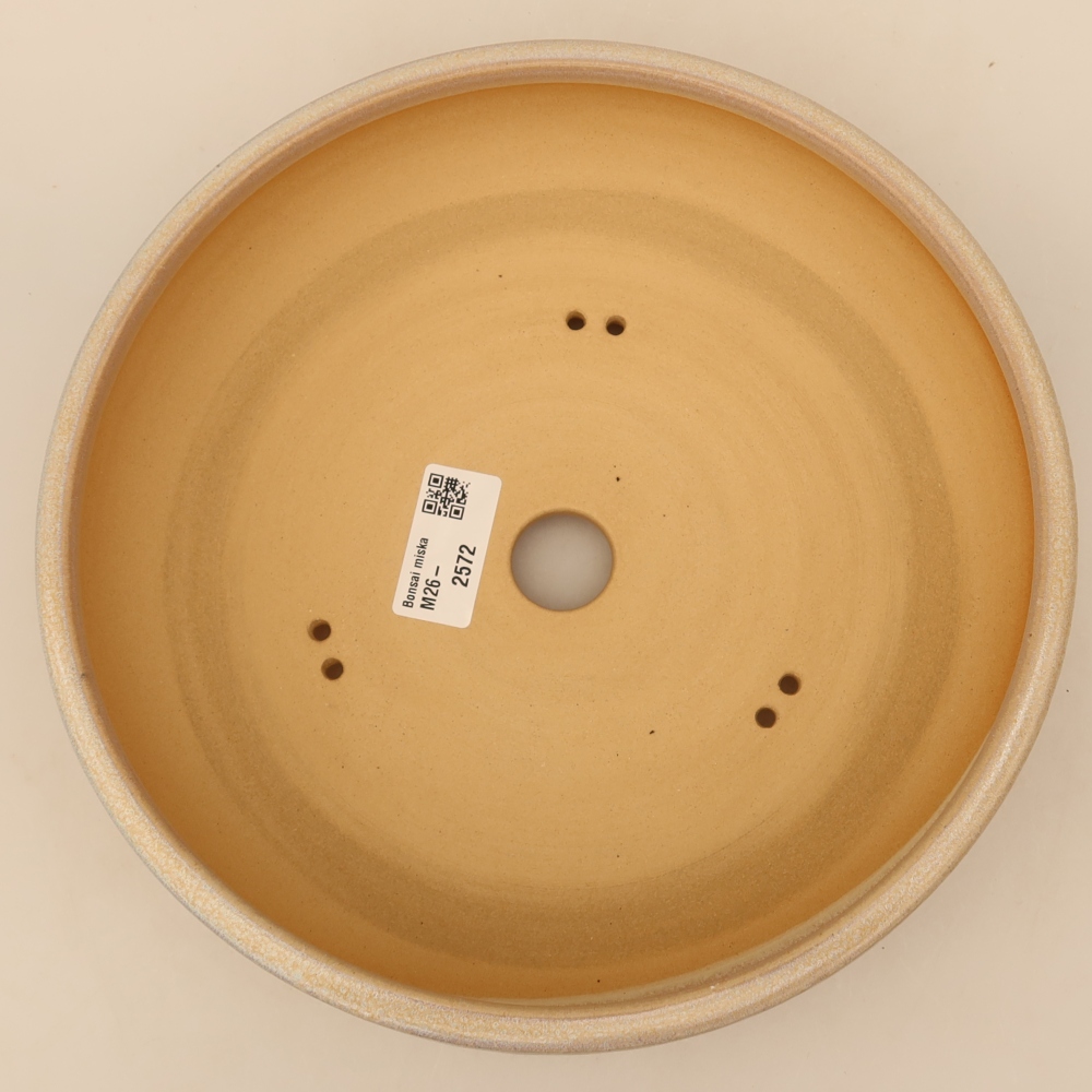 Keramische bonsaipot 23 x 23 x 6,5 cm, kleur beige